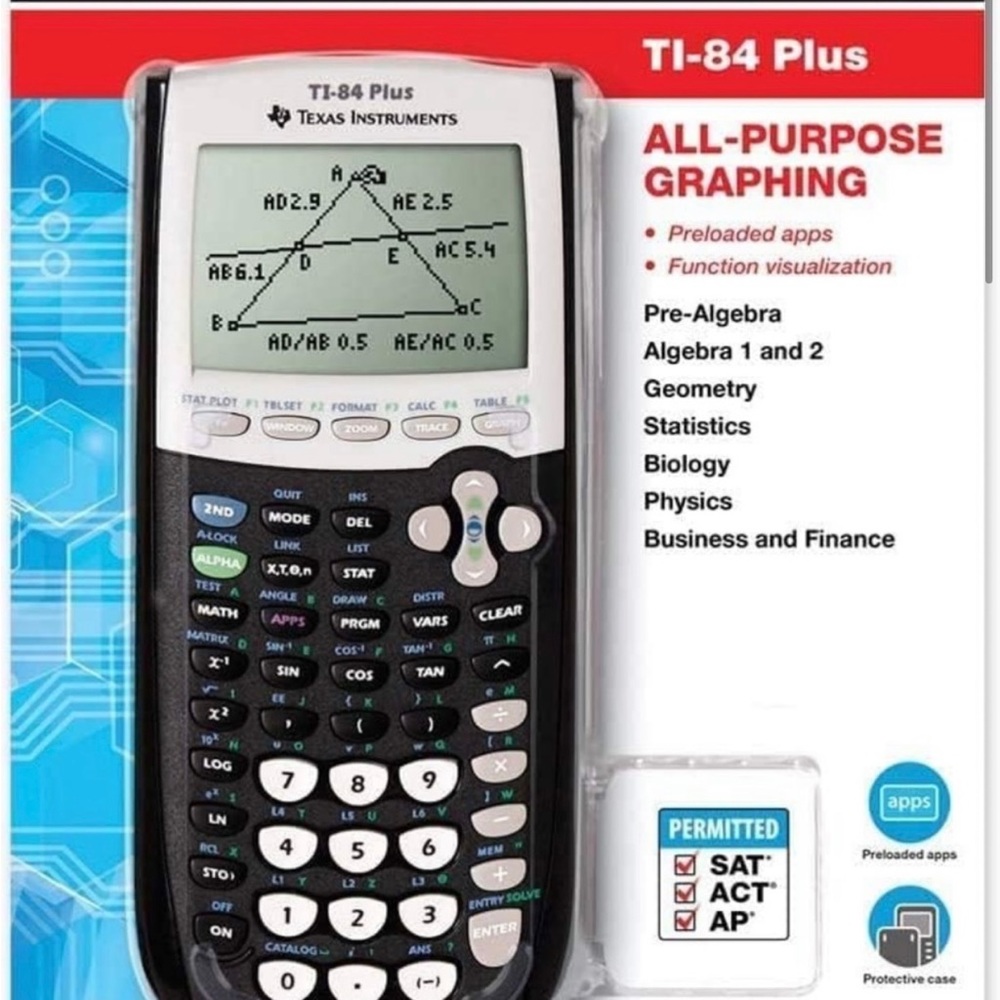 TI-84 PLUS Calculator, gently used, work perfectly, new batteries.
